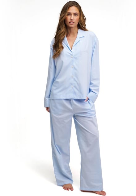 Dore & Rose - Premium Pyjama Dames - 85% Denier - Lichtgewicht - Extreem Zacht - Blauw - M