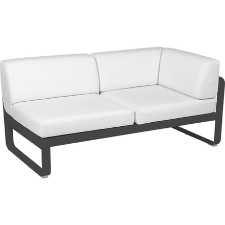 Fermob BELLEVIE hoekmodule rechts - 47 antraciet mat - 81 witgrijs