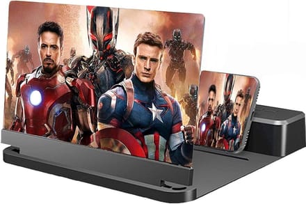 Schermvergroter Telefoon - Vergrootglas Projector - Films Kijken - Ingebouwde Speaker - 32 Inch - Zwart