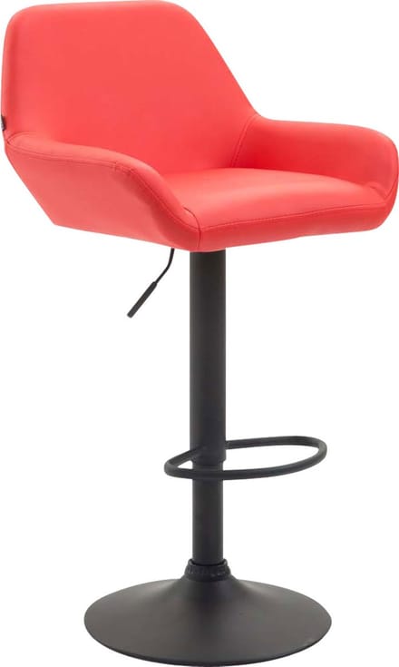 CLP Braga Barkruk - Kunstleer zwart/rood