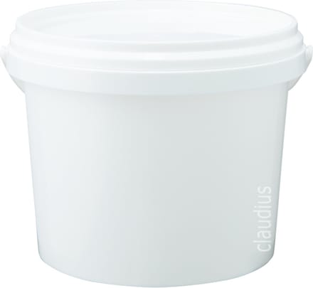 Lege Plastic emmer 1 liter wit met deksel