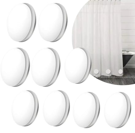 Douchegordijn Gewichtjes - Douchegordijn Magneten - Wit - 4cm- 10 Stuks