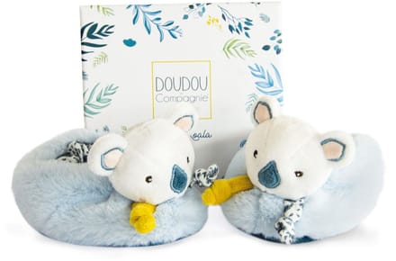 Doudou et Compagnie - Pluche Babyslofjes - Koala - Wit - 0 tot 6 maanden