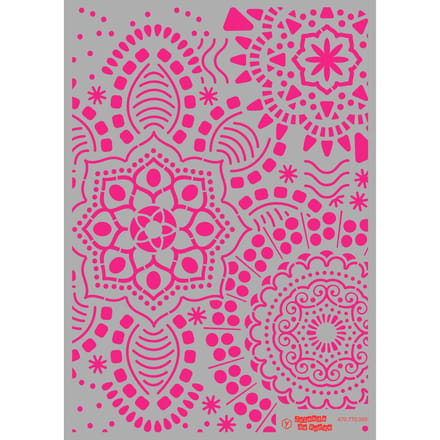 Sjabloon "Mandala Flowers", A4