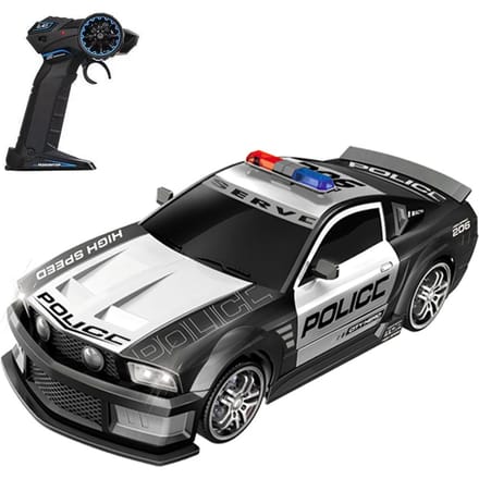 Afstandsbediening Drift Auto Afstandsbediening Politieauto Groot Formaat Afstandsbedieningsauto 1/12 2.4GHz Afstandsbediening 1 battery zwart