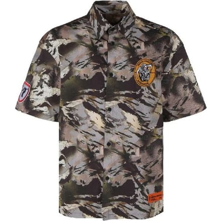 Heron Preston Bicolor Katoenen Patroon Shirt
