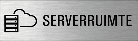 Serverruimte deurbordje met zelfklevende strip