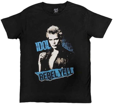 Billy Idol - Rebel Yell Blue Heren T-shirt - S - Zwart