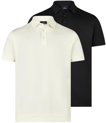 RAGMAN Heren poloshirt 2 pack Basic