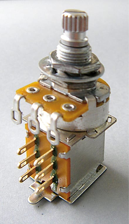 Göldo Push Pull Poti 500 kOhm logarithmisch 6 Pins - Potentiometer voor gitaar