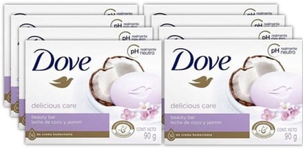 Dove Zeep Cocos & Jasmijnblaadjes - 8 x 90 Gram
