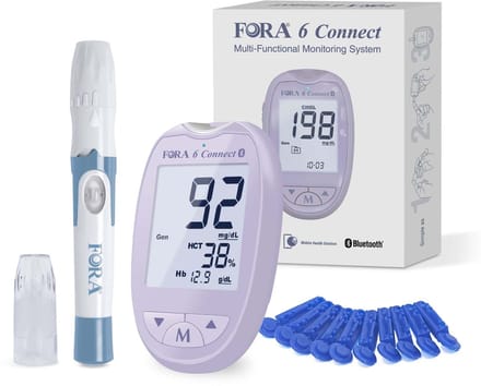 FORA 6 connect meter_Paars (mmol/l) - (te gebruiken als: Ketonen Meter - Urinezuur Meter - Cholesterol Meter - Glucosemeter)