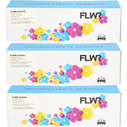 FLWR - Toner / 201X Multipack / Cyaan - Geschikt voor HP