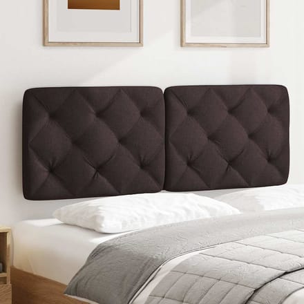 vidaXL - Hoofdbordkussen - 120 - cm - stof - donkerbruin