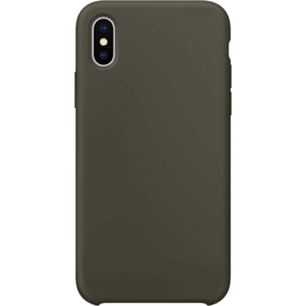 iPhone X Siliconen Back Cover - dark olive