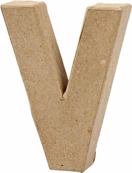 Letter, V, H: 10 cm, B: 8 cm, dikte 1,7 cm, 1 stuk