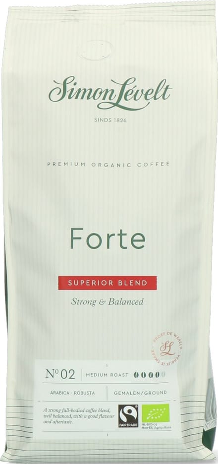 Simon Lévelt | Forte Premium Organic Coffee - snelfiltermaling 500g