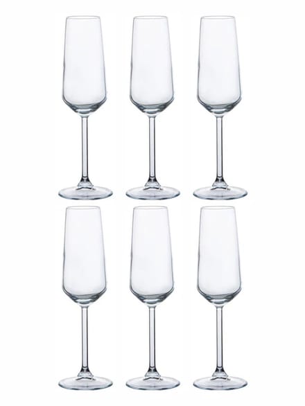Pasabahce Allegra 440079 – Flute Glazen – Champagneglazen – 195 ml – Set van 6