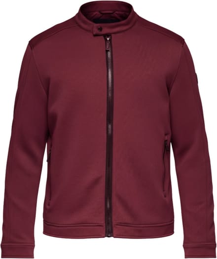 OMBRE Jas - Lange Mouw - Rits - Effen Bordeaux M