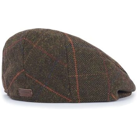 Barbour Wilkin Flat Cap Herringbone Donkergroen - Maat M - Heren