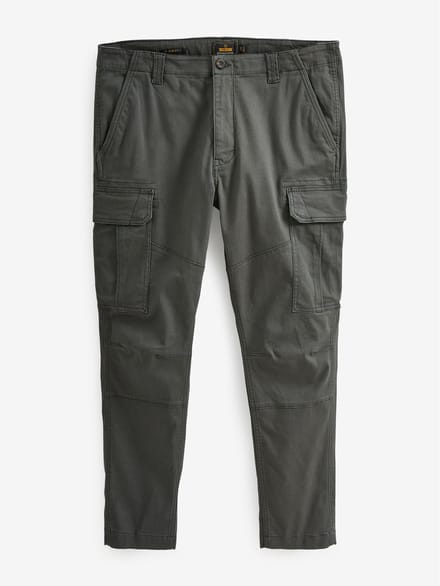 Next - Heren - Slim Fit - Katoenen cargostretchbroek - Grijs