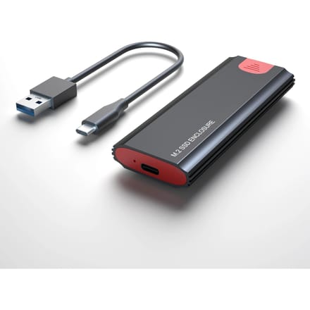 Boîtier SSD M2 NVMe SATA 10 Gbps Boîte SSD M.2 NVME NGFF vers USB 3.1 Boîtier Câble Type-A vers Type-C pour Accessoires SSD M.2 pour PC