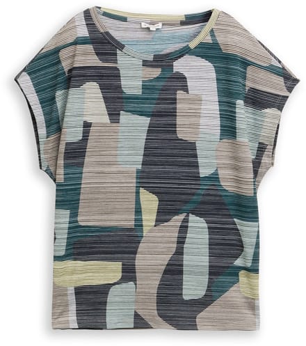Tom Tailor - T-shirt met patroon - Maat S - big abstract print