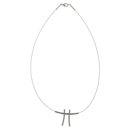 Behave - Ketting dames - Zilver kleur - Abstract Design - Minimalistisch - 40 cm