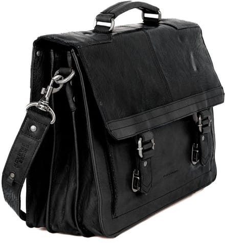Leren Aktetas - 15.6 inch - Philip - Zwart