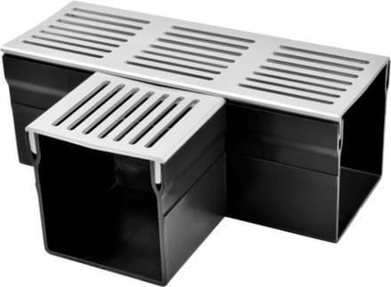 Black Beauty Perfect Drain 100/100 T-stuk alu designrooster