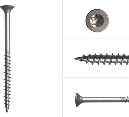 Wovar Spaanplaatschroeven RVS A2 5 x 60 mm Torx 25 | 200 Stuks
