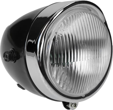 Koplamp Puch Maxi zwart oldtimer (102mm / 48mm teller)