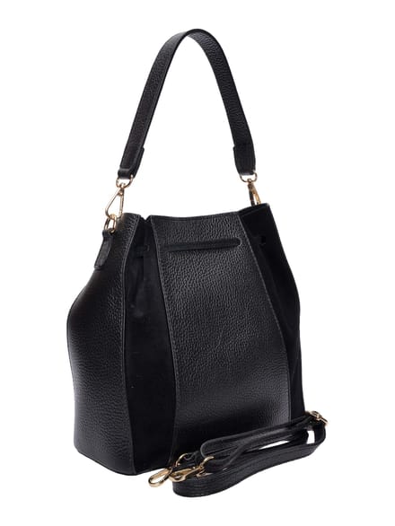 Roberta M Zwart Rundleer Tas