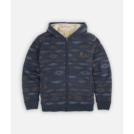Trui Oxbow Sherpa jacquard trui met rits NIGHTFALL
