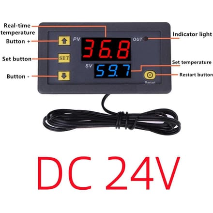 Mini Digitale Temperatuurregelaar 12V 24V 220V Thermostaat Regelaar Verwarming Koeling Controle Thermoregulator Met Sensor