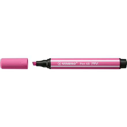 STABILO Pen 68 MAX - Felt-tip pen with thick chisel tip - Heliotrope