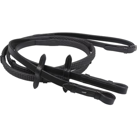 Teugels voor paarden van zacht rubber met stops QHP