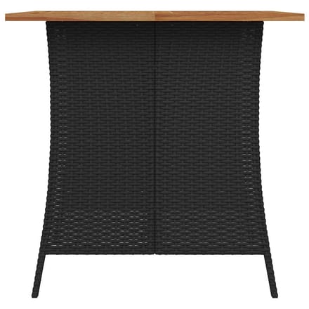 vidaXL - 5-delige - Tuinset - met - kussens - poly - rattan - zwart