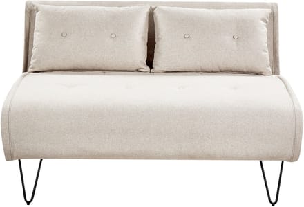 VESTFOLD - Slaapbank - Lichtbeige - Polyester