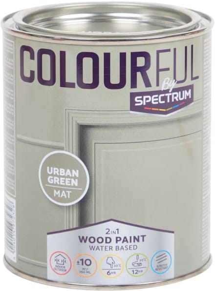 Spectrum Colourful 2-in-1 meubelverf Urban Green 750 ml