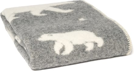 WOOOL Wollen Kinderdeken - POLAR Bear (Grijs) - 130x90 - Ledikant