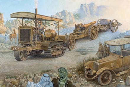 Roden Modelbouwpakket Landbouwvoertuigen - 814 Holt 75 Artillery tractor w/BL 8-inch Howitzer Plastic - 1:35 - Modelbouw