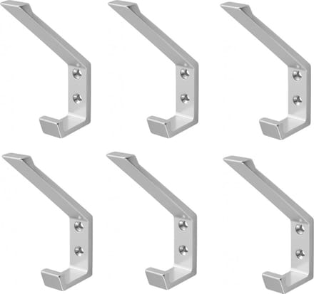 Hermeta Hoed- en Jashaak - Enkel - Zilver - 0138-01 - 6 stuks