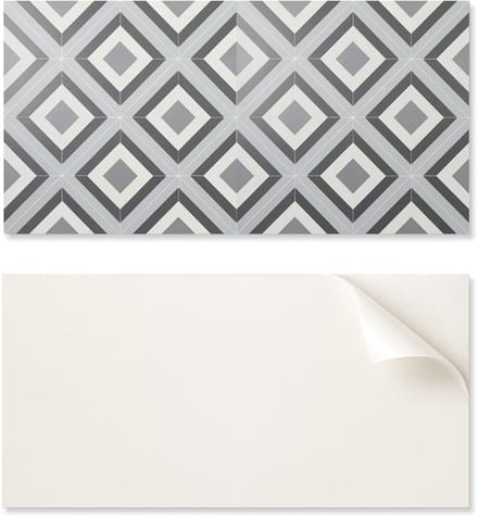 Zelfklevend PVC-eetkamerpaneel met afbeelding van een geometrisch ruitpatroon, 100x50 cm