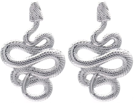 Oorbellen Slang – Edelstaal – 4.5x3cm – Zilverkleurig
