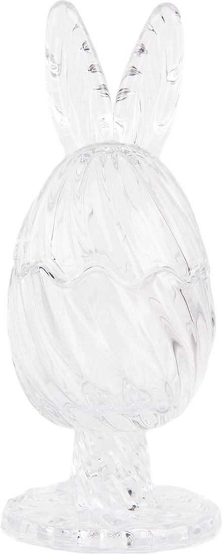 Clayre & Eef Glazen potje Ei Ø 9x22 cm Transparant Glas