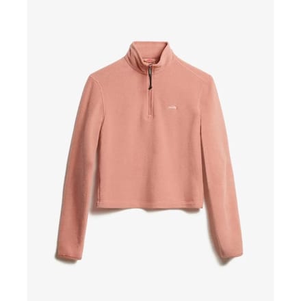 Superdry - Korte Polar fleecetrui met halve rits - Dames - Truien