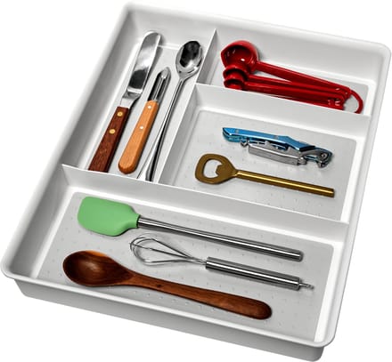 Unyqoos® Witte Lade Organisator met Vier Compartimenten voor Multifunctioneel Gebruik