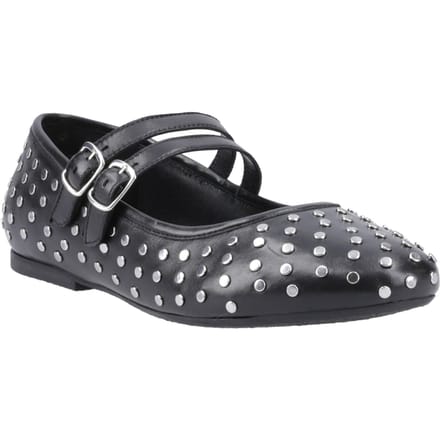 Hush Puppies Nixie Dames Schoenen Van Zwart Leer