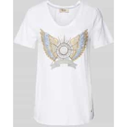 T-shirt met siersteentjes, model 'GETHI'